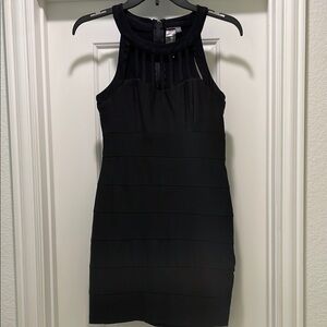 Trixxi Black Sheath Halter Mini Dress